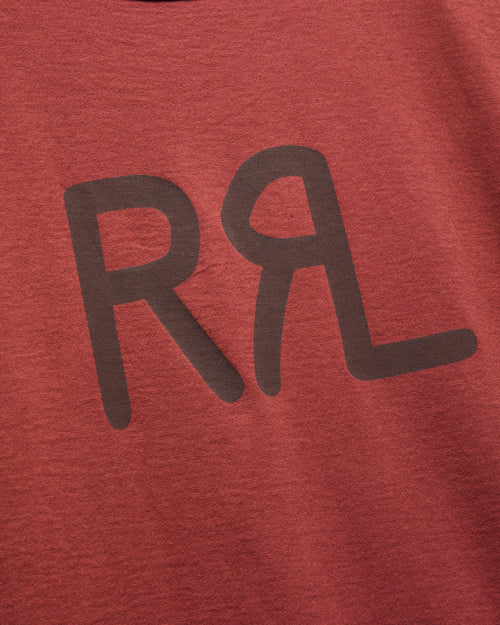 Vintage Knit Logo T-Shirt in Red Snapper