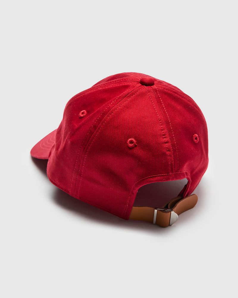 Logo Baseball Cap in Red
