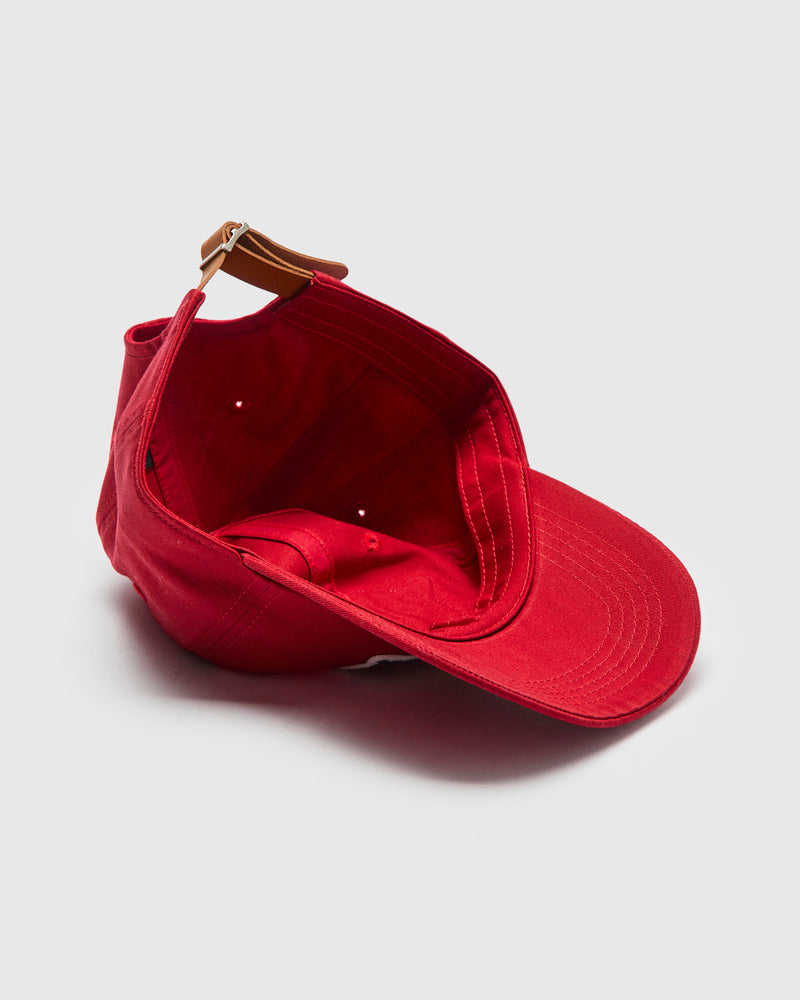 Logo Baseball Cap in Red