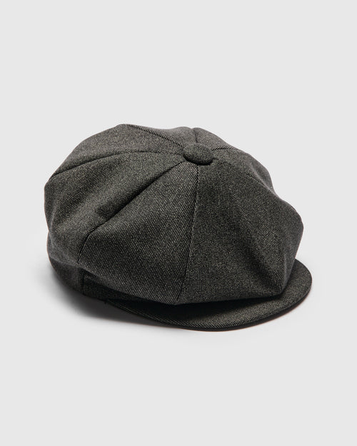 Double Diamond Printed Newsboy Cap in Salt & Pepper