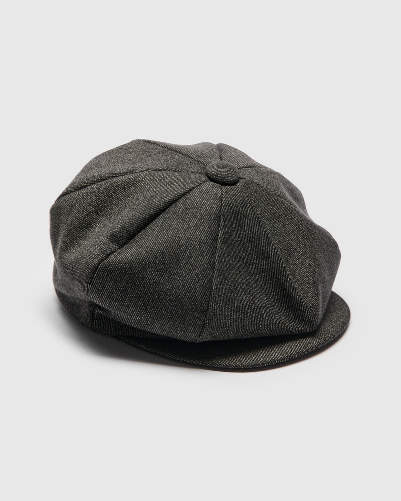 Double Diamond Printed Newsboy Cap in Salt & Pepper