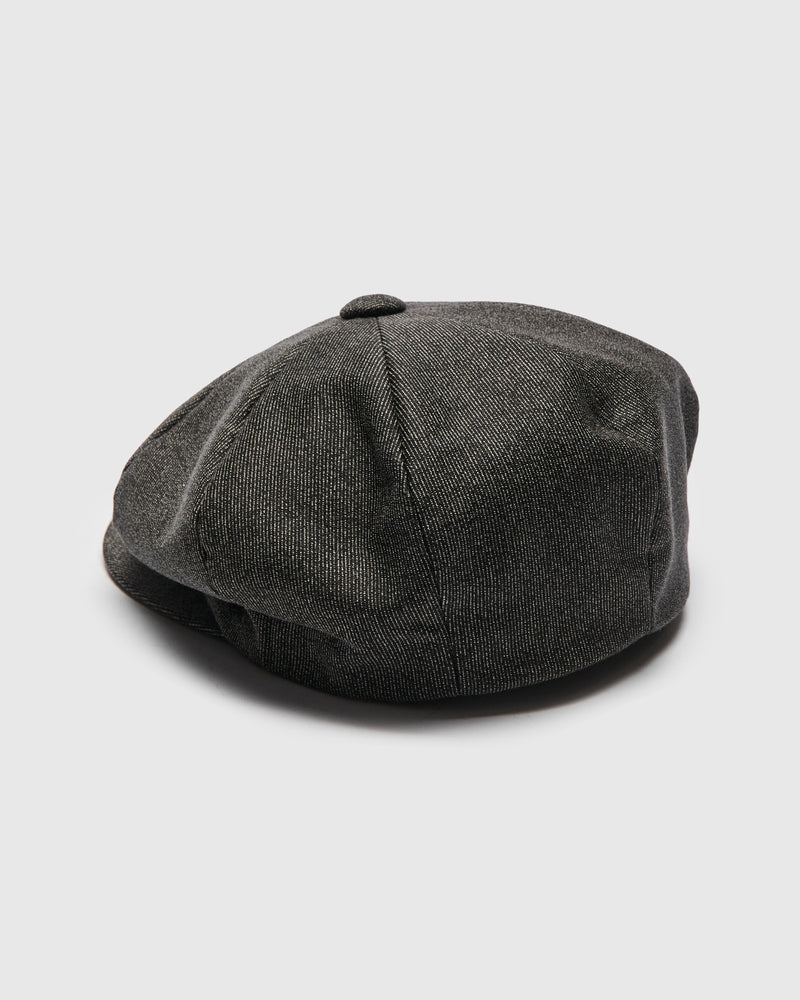 Double Diamond Printed Newsboy Cap in Salt & Pepper