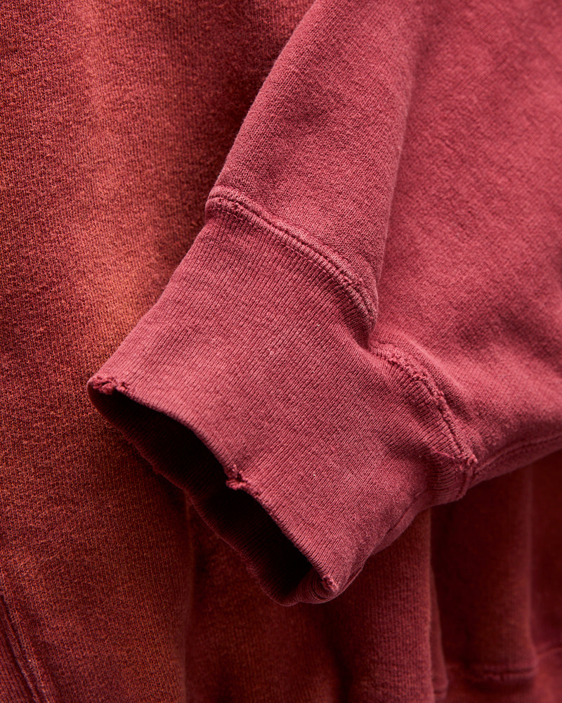 "3-Fly" Special Finish Fleece Crewneck in Bordeaux