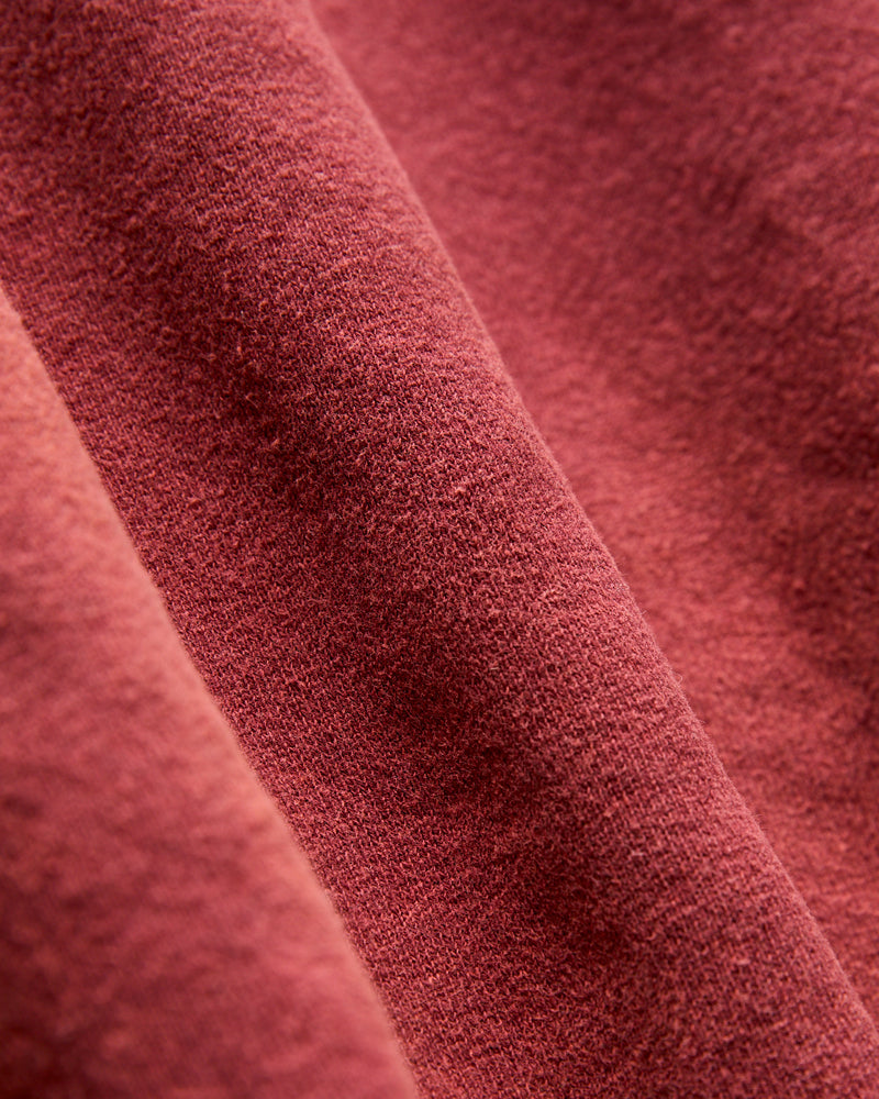 "3-Fly" Special Finish Fleece Crewneck in Bordeaux