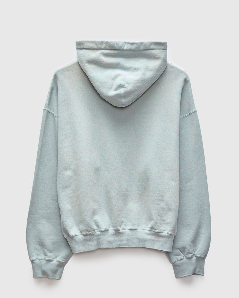 "3-Fly" Special Finish Fleece Zip Hoodie in Sax