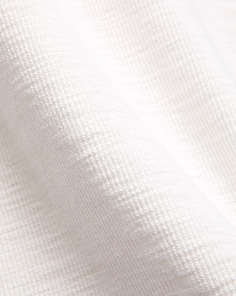 Western Cardigan Stitch Henley Shirt in White