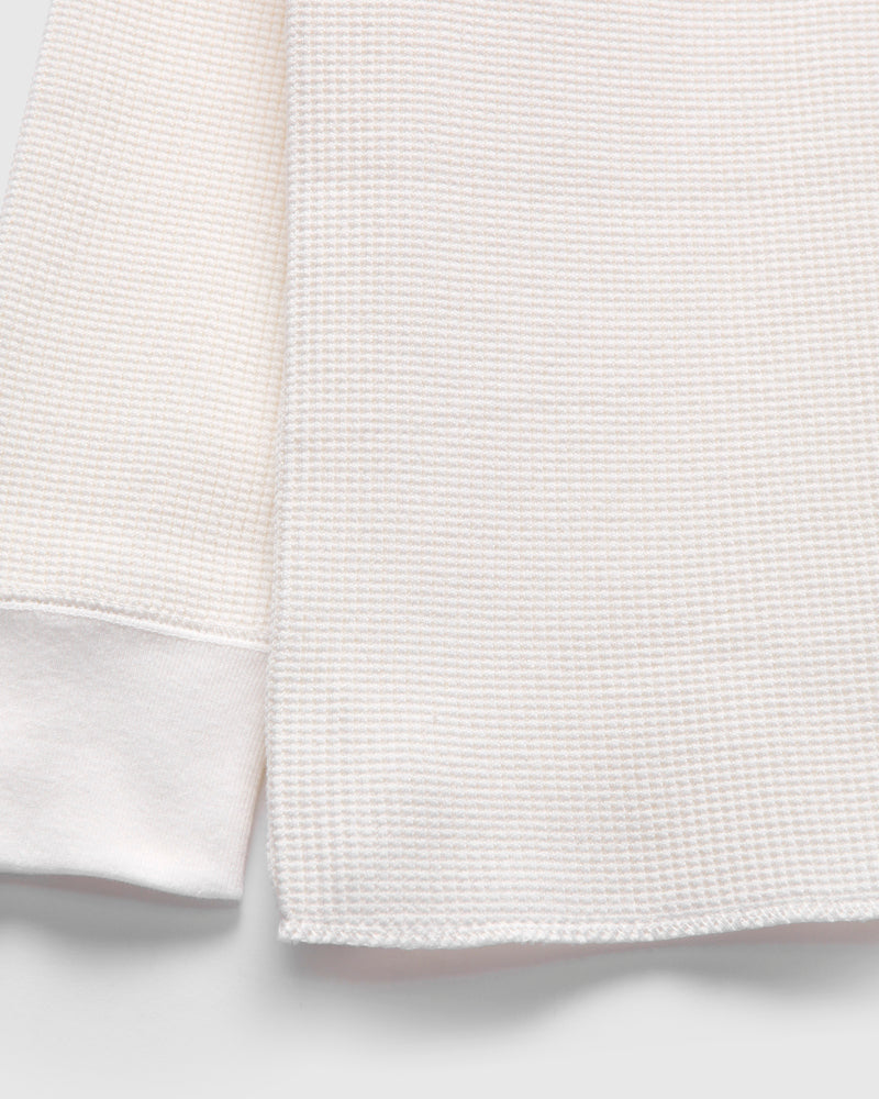 Ball Park Waffle Thermal Shirt in White