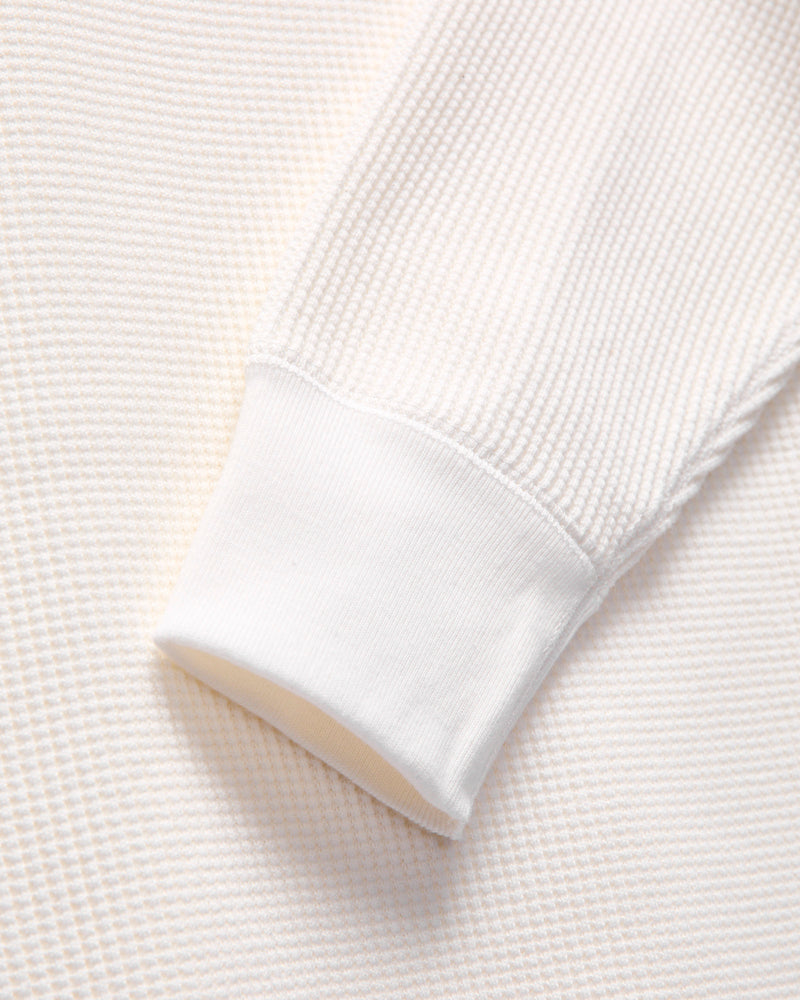 Ball Park Waffle Thermal Shirt in White