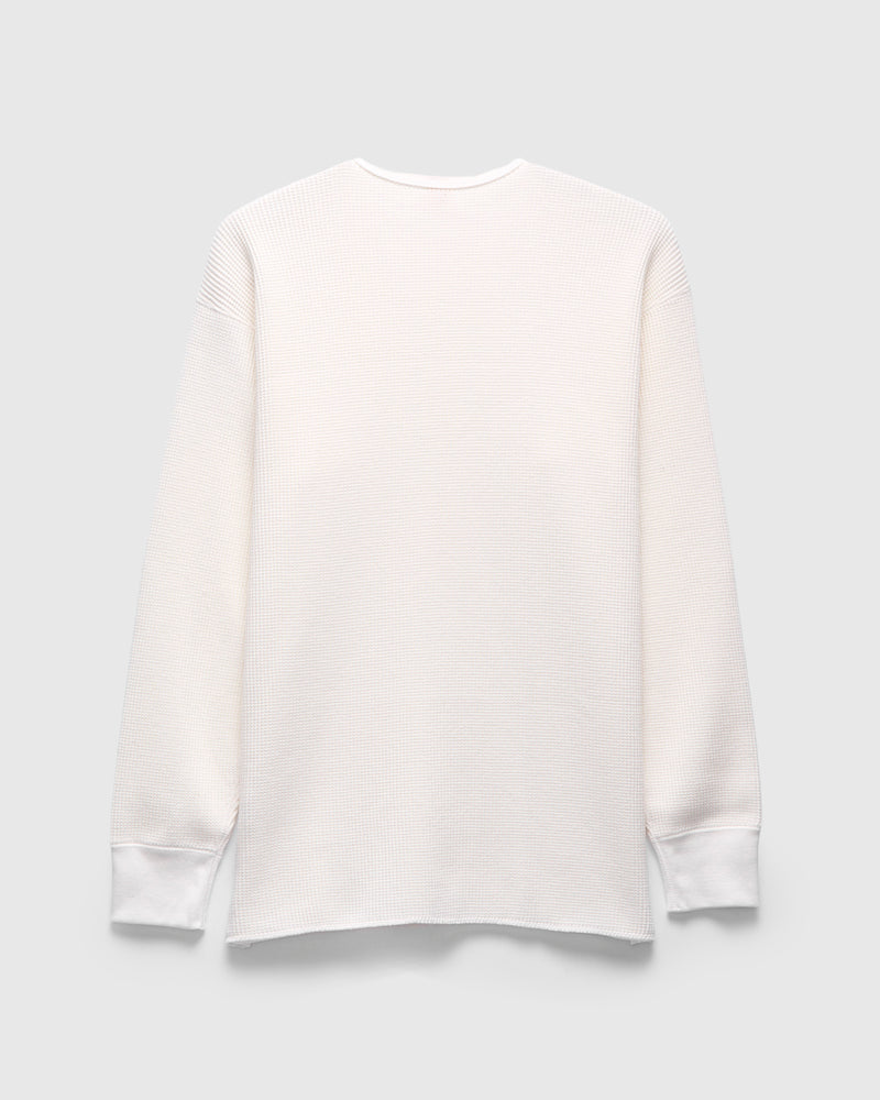 Ball Park Waffle Thermal Shirt in White