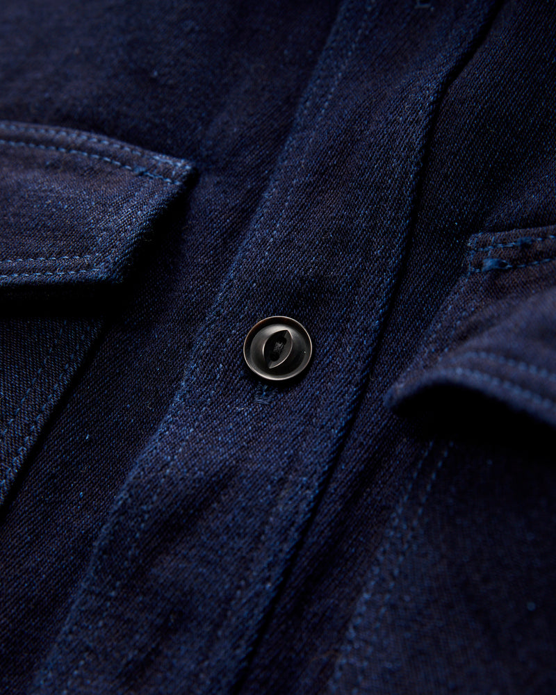 Extra Heavy Tricotine Shirt in Indigo