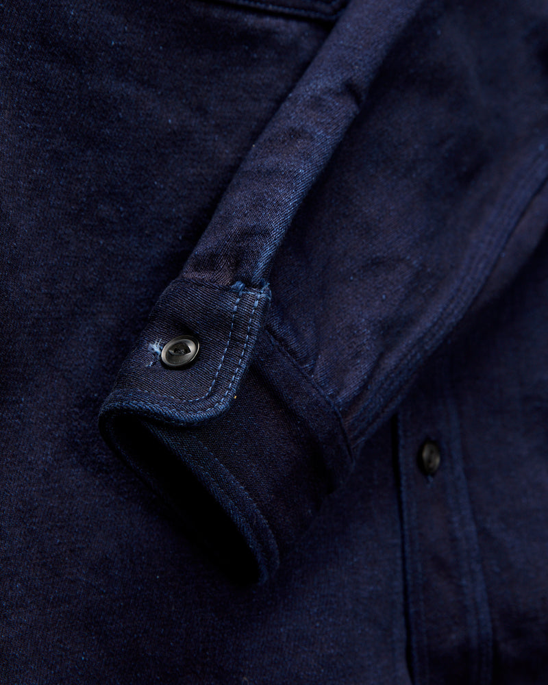 Extra Heavy Tricotine Shirt in Indigo