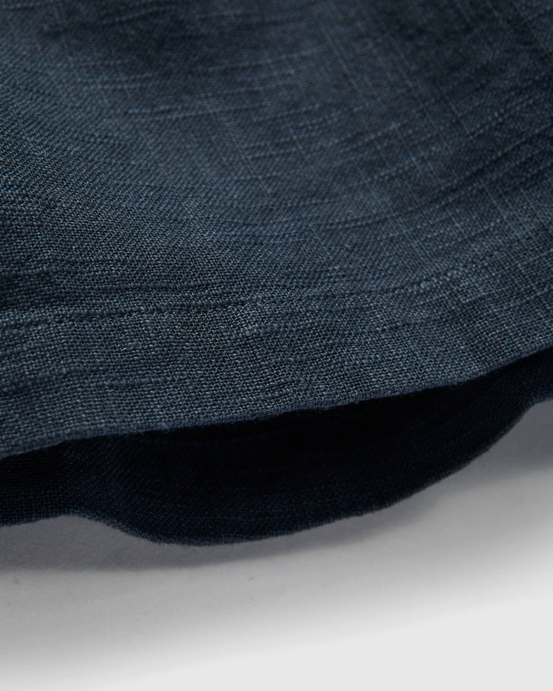 Linen Drawstring Short in Navy