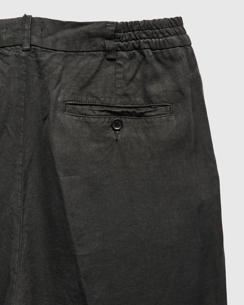 Linen Pleated Trouser in Phantom