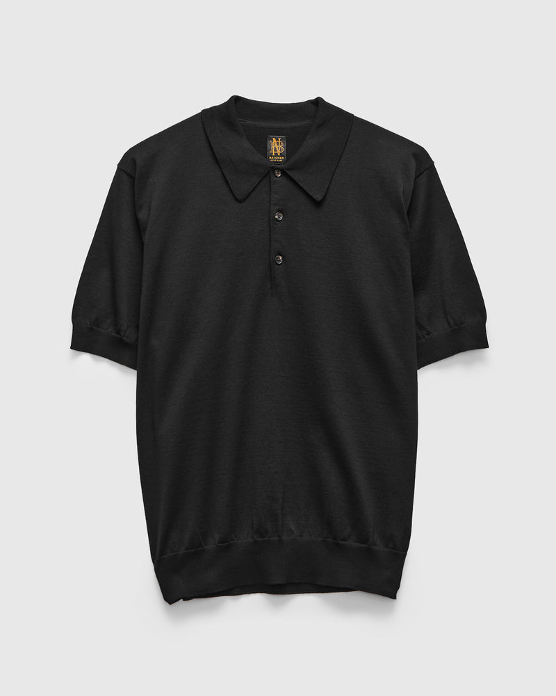Caribbean Sea Island SS Polo in Black