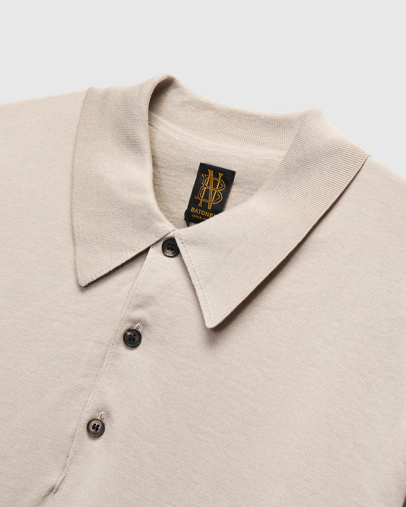 Caribbean Sea Island SS Polo in Greige