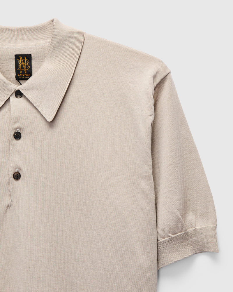 Caribbean Sea Island SS Polo in Greige
