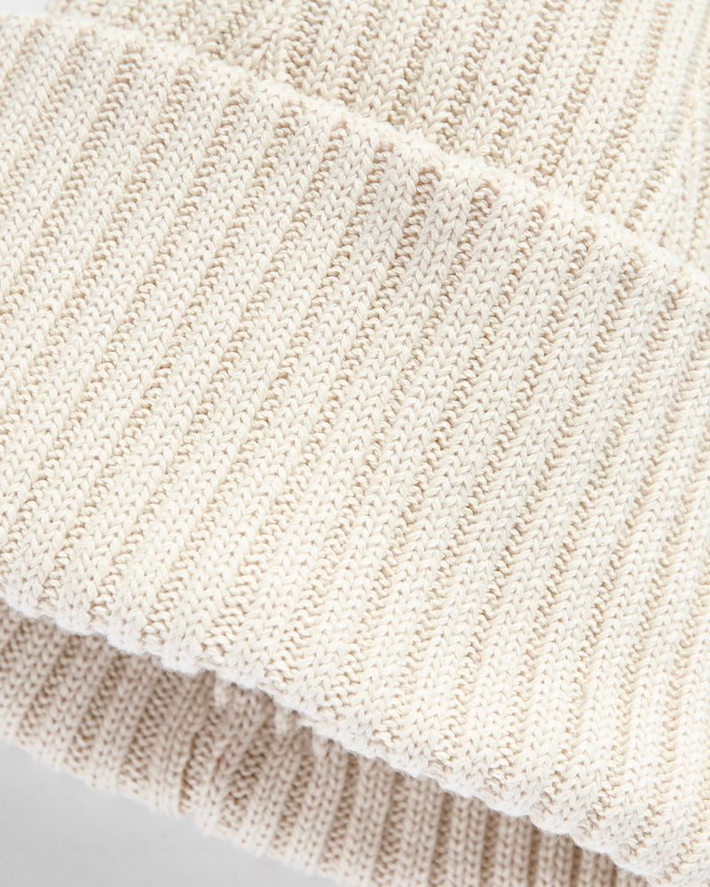 Cotton Knit Cap in Ivory