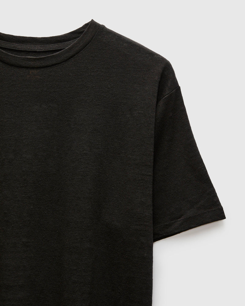 Normandy Linen T-Shirt in Black