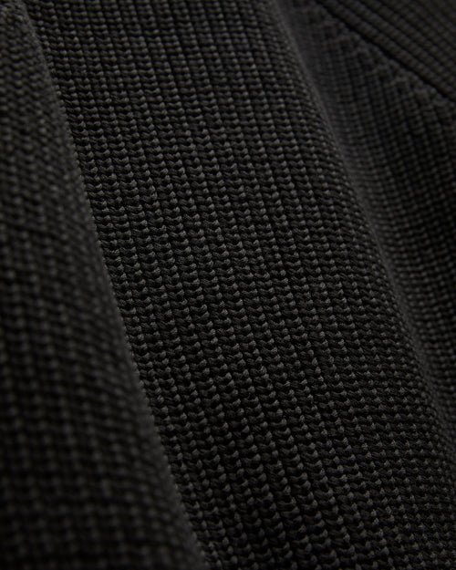 Signature Knit Cotton Drivers Zip in Black