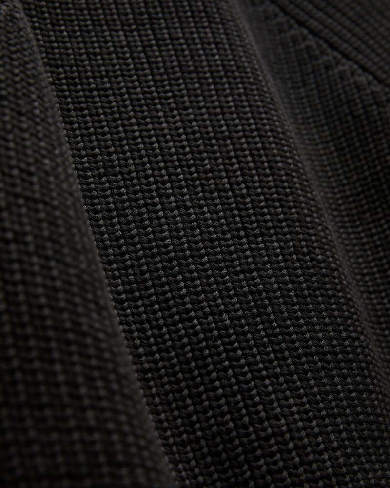 Signature Knit Cotton Drivers Zip in Black