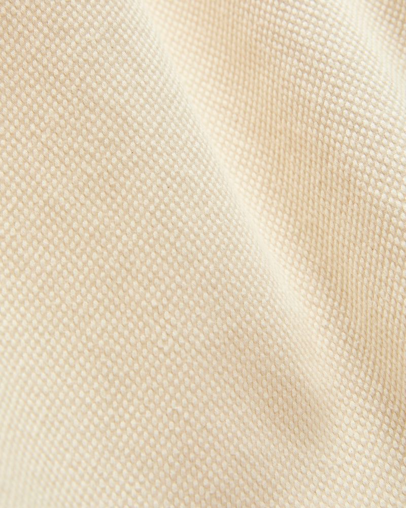 Fine Sashiko Wide Tucked Pants in Natural