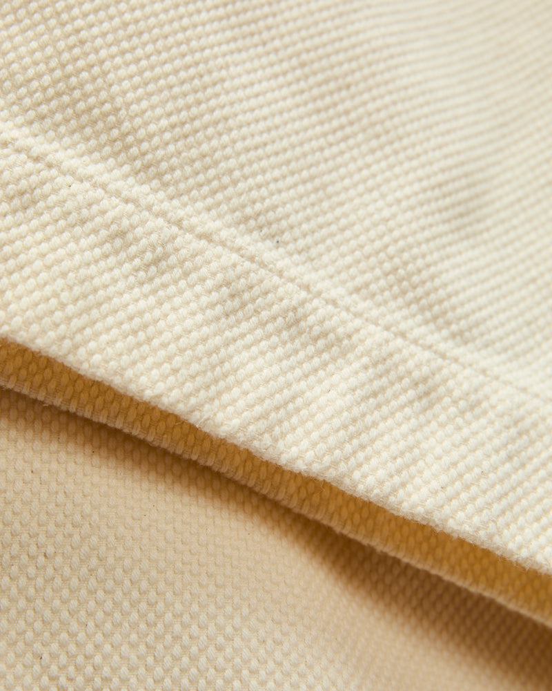 Fine Sashiko Wide Tucked Pants in Natural