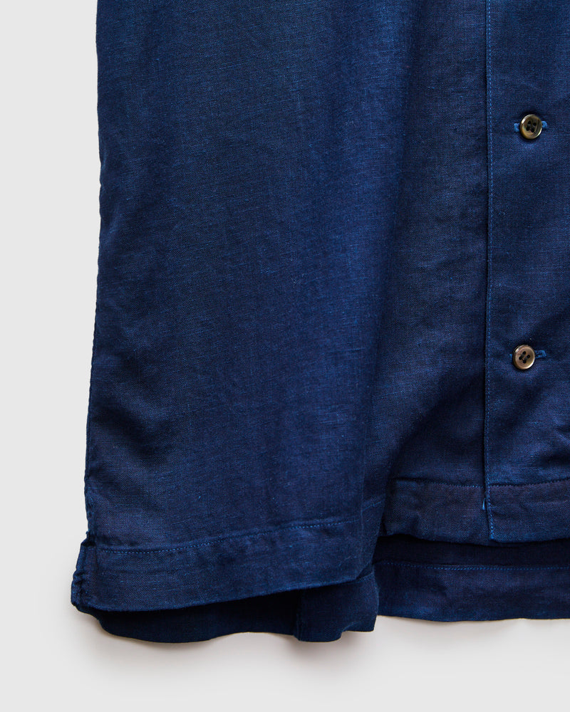 Hand-Dyed Gradation Aloha Shirt in Indigo