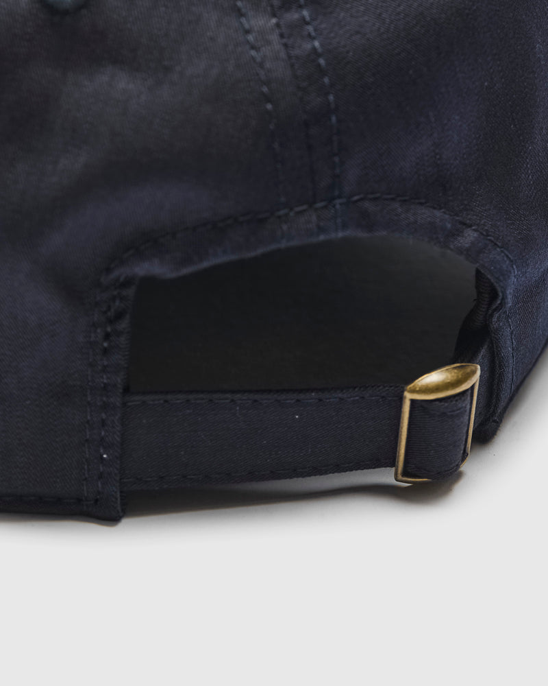Nylon Satin Baseball Cap in Indigo