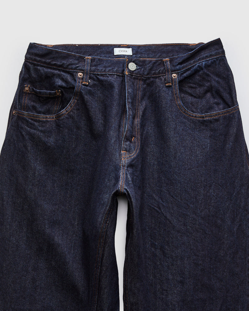 Baggy 5 Pocket Selvedge Denim Pants in Indigo
