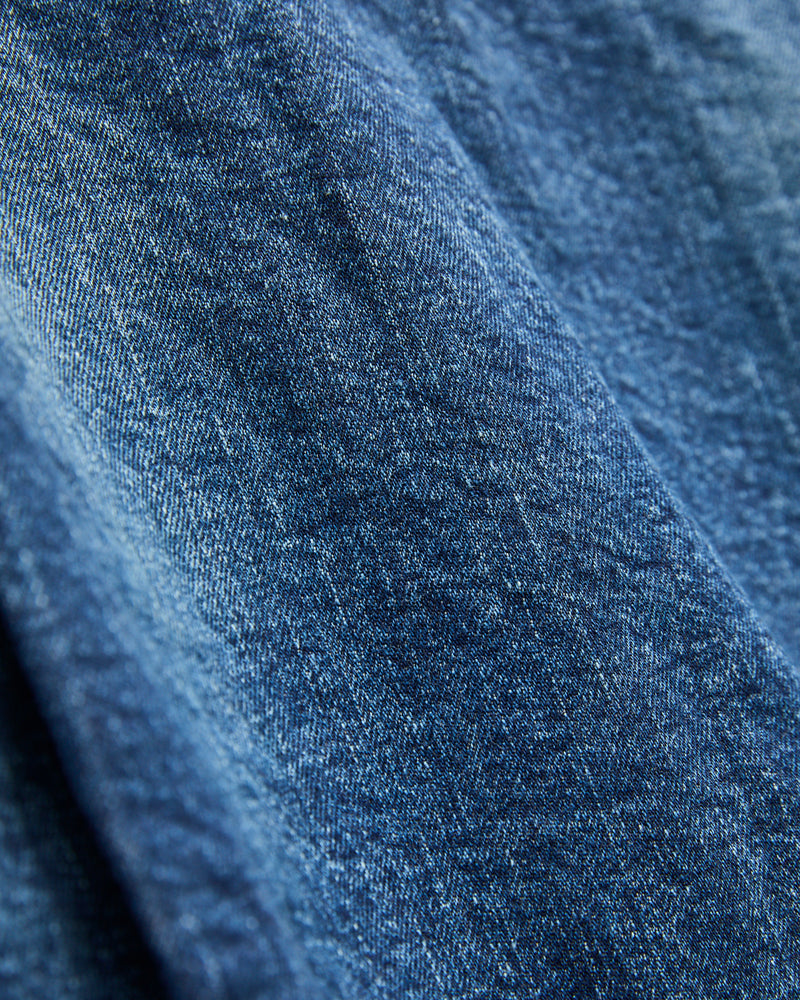 Double Pocket Denim Jacket in Medium Blue
