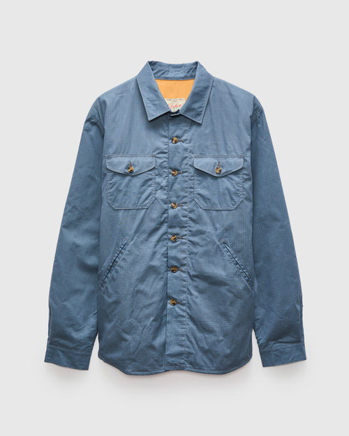Crissman Overshirt in Waxed Ripstop Faded Blue