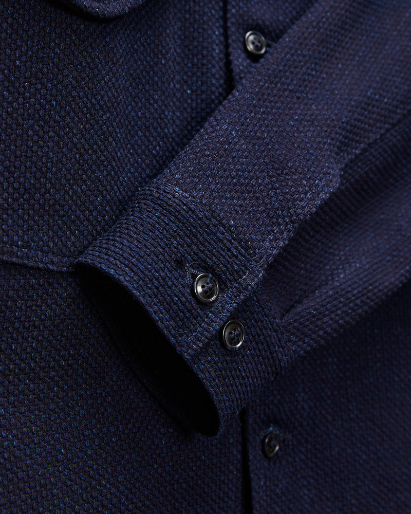 Skyline Overshirt in Indigo Sashiko
