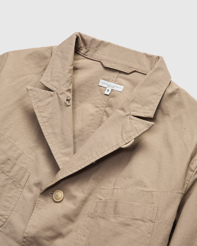 Light Bedford Jacket in Khaki Cotton Ripstop