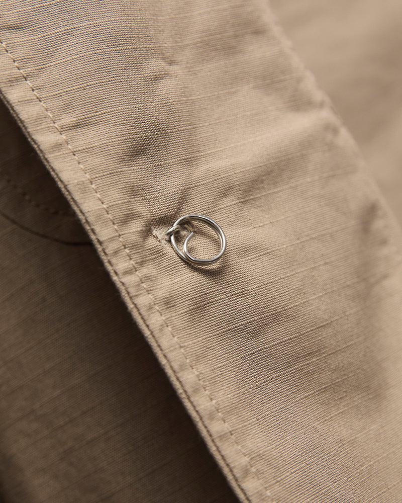 Light Bedford Jacket in Khaki Cotton Ripstop