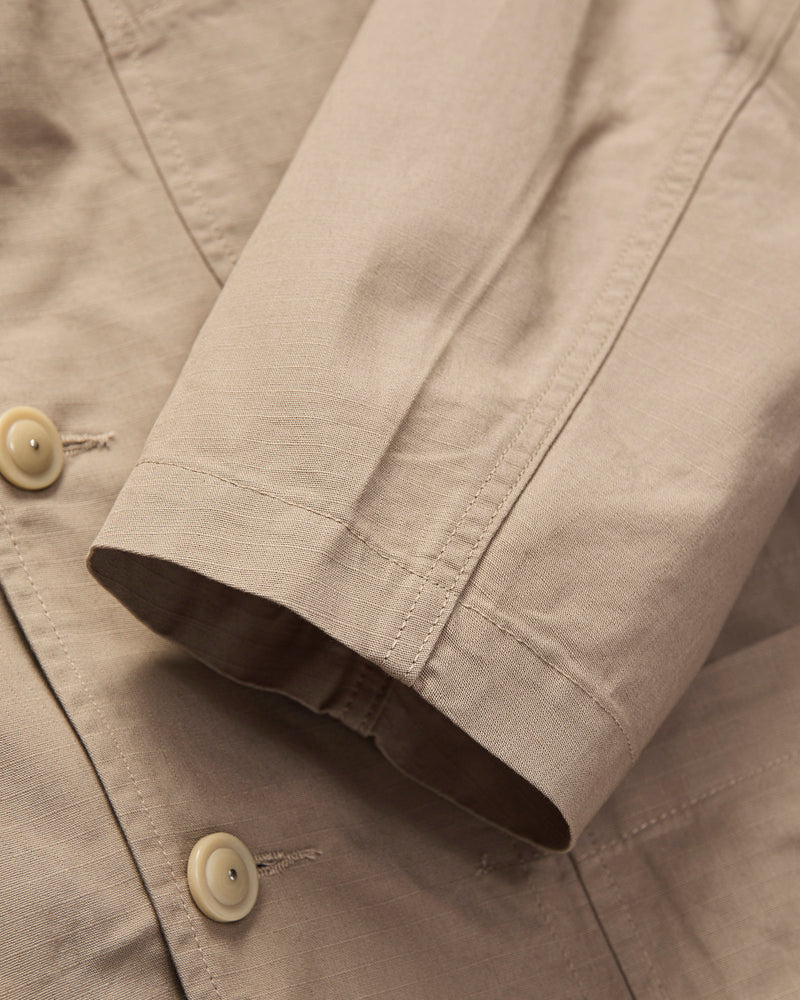 Light Bedford Jacket in Khaki Cotton Ripstop