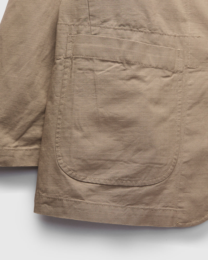 Light Bedford Jacket in Khaki Cotton Ripstop
