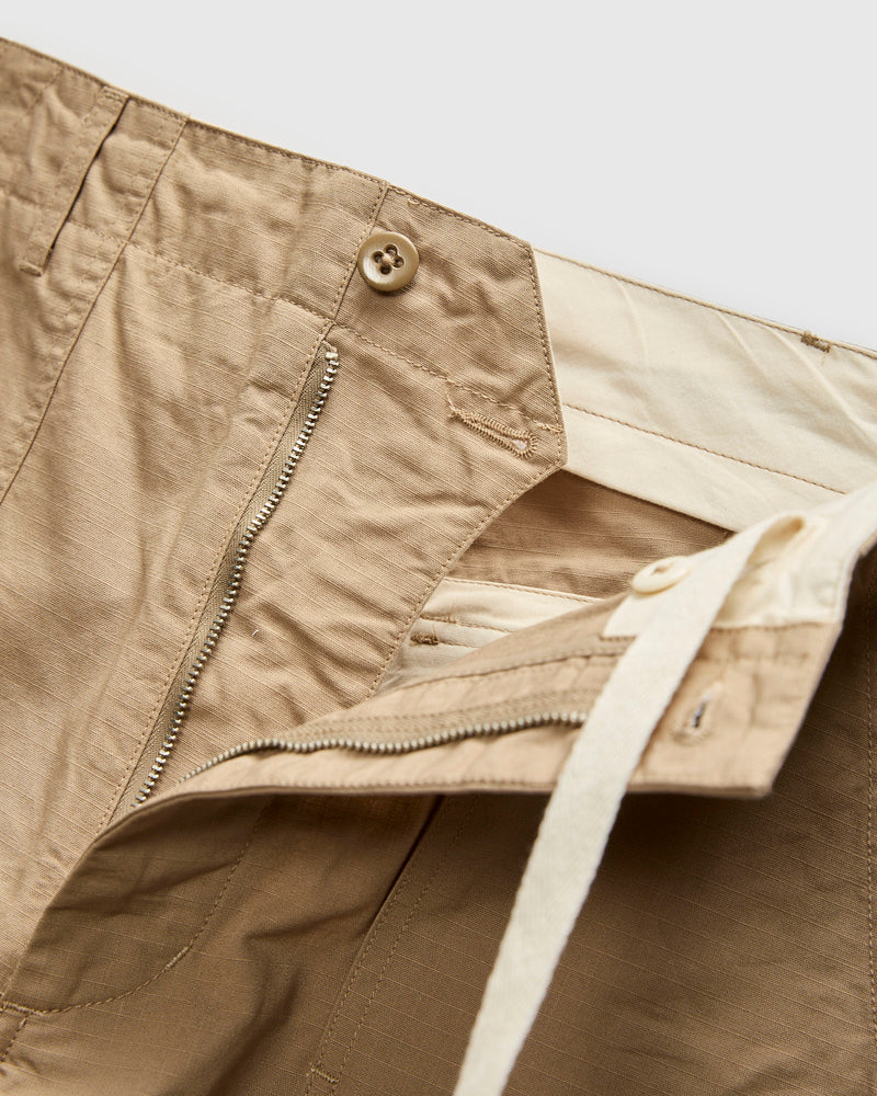 Fatigue Pants in Khaki Cotton Ripstop
