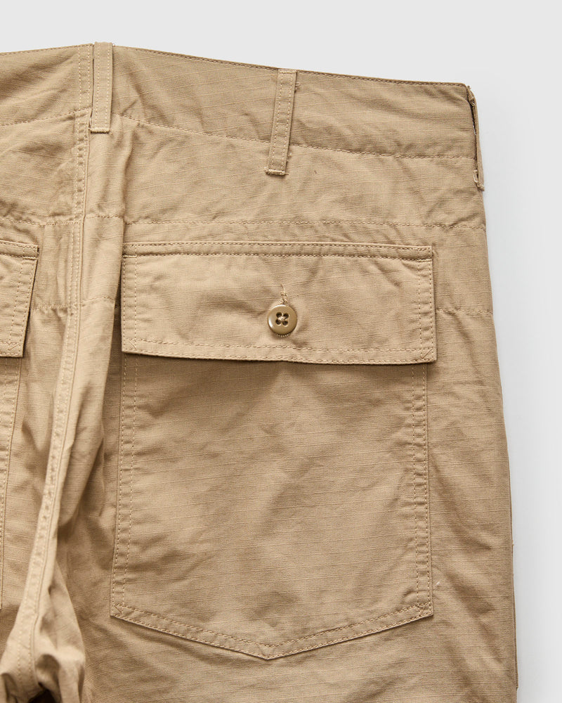 Light Fatigue Pants in Khaki Cotton Ripstop