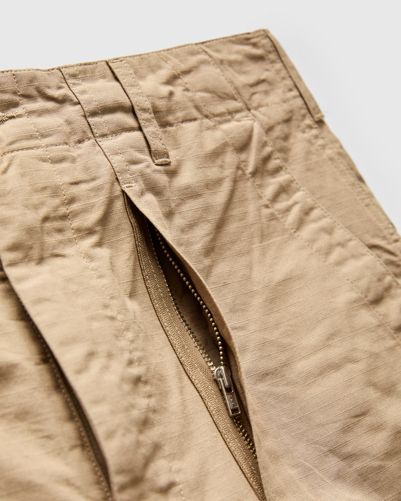 Light Fatigue Short in Khaki Cotton Ripstop
