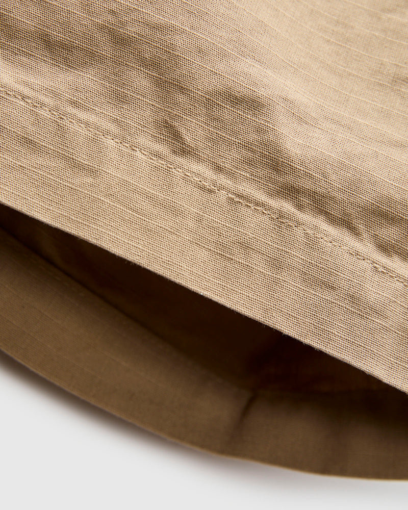 Light Fatigue Short in Khaki Cotton Ripstop