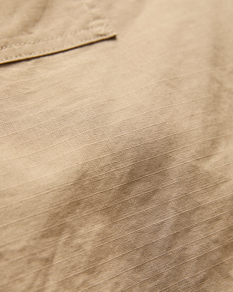 Light Fatigue Short in Khaki Cotton Ripstop