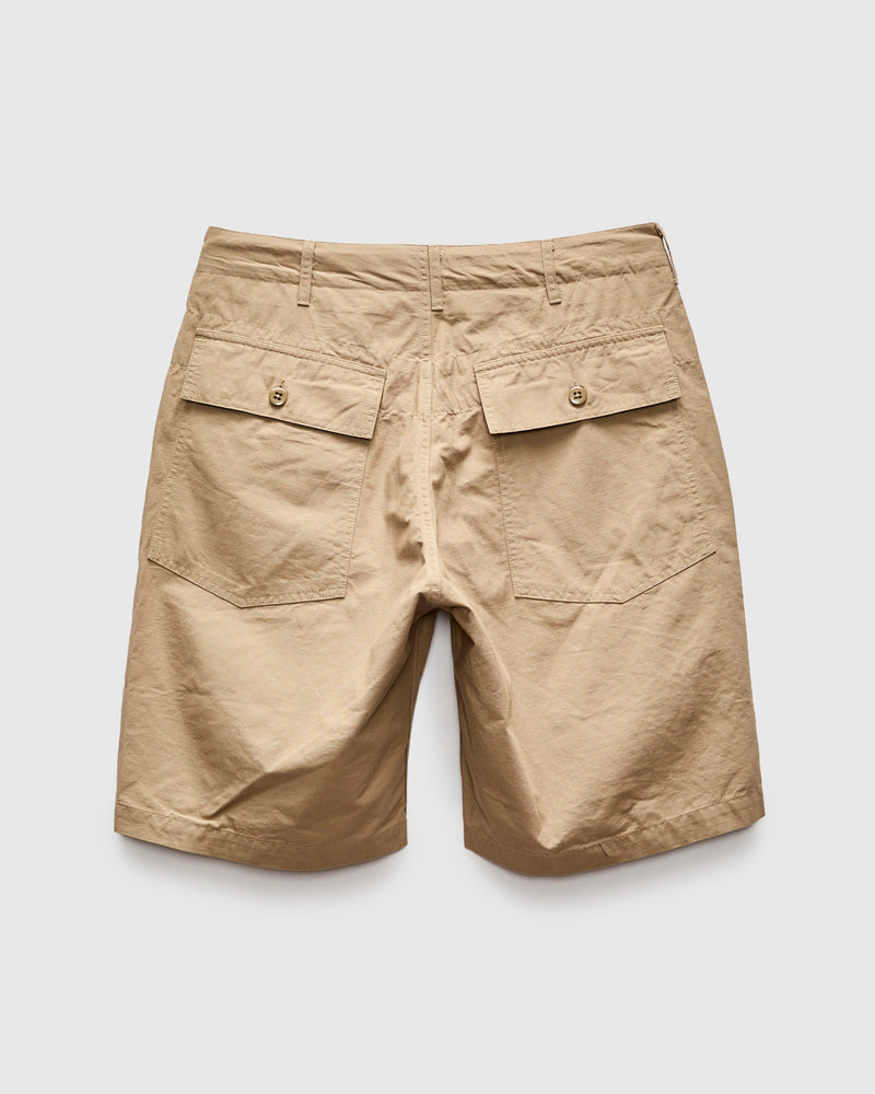 Light Fatigue Short in Khaki Cotton Ripstop