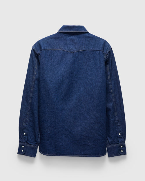 Sinclair Western Shirt in Royal Blue Denim