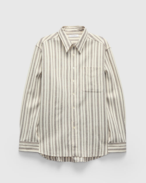 Brook Shirt in Natural Plum Stripe