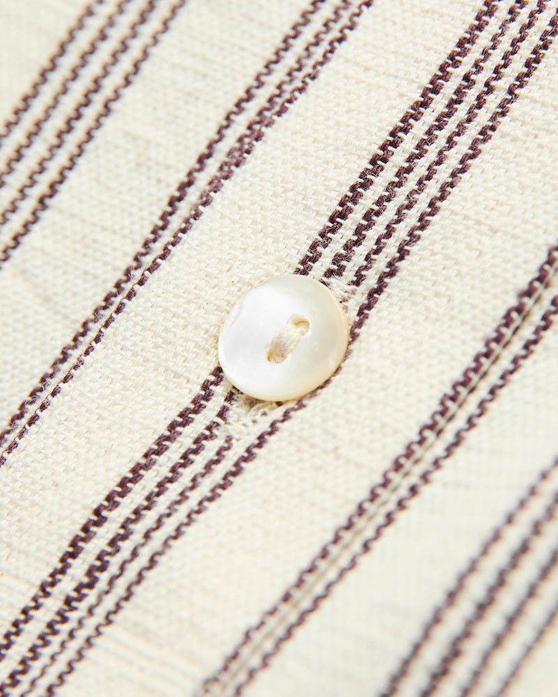 Brook Shirt in Natural Plum Stripe