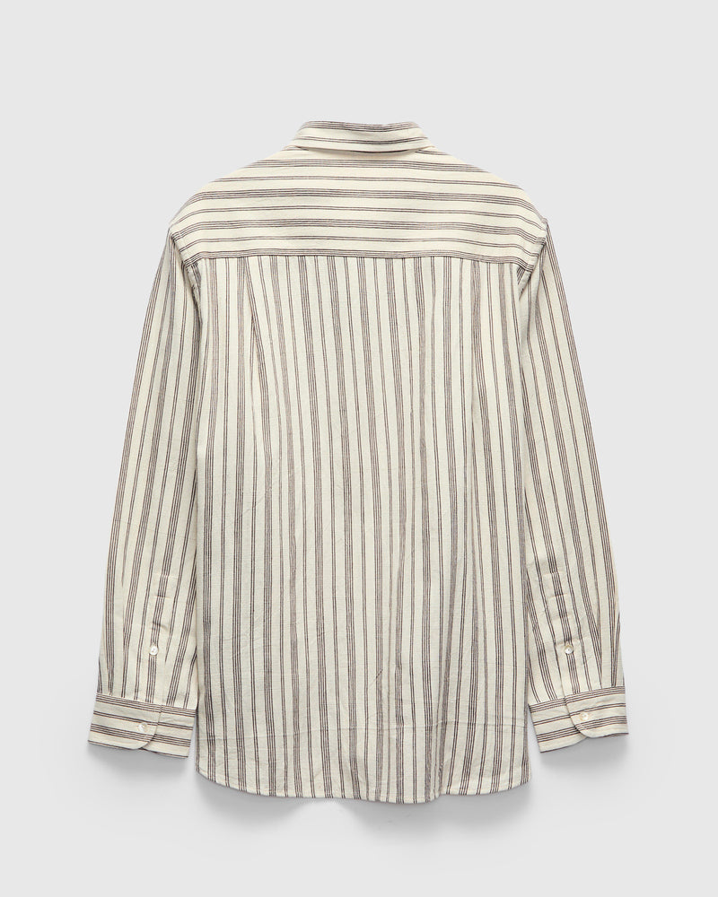 Brook Shirt in Natural Plum Stripe