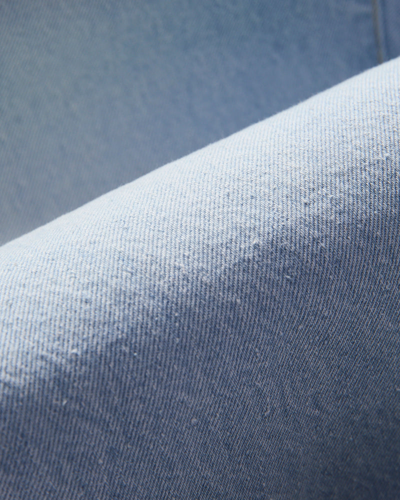 5P Zipper Front Denim Pants in Indigo Ice Wash