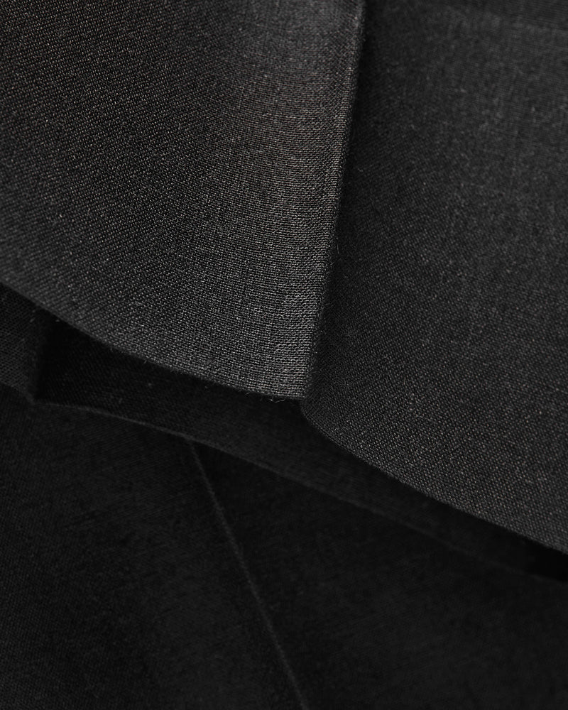 Linen Mohair Shoecut Slacks in Black