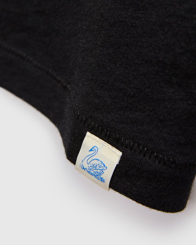 Cotton Cashmere T-Shirt in Deep Black