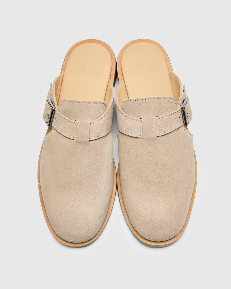 Athenes Mule in Velours Gres